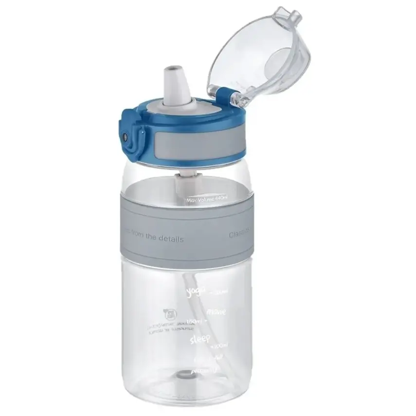 Uzspace Tritan Pipetli Suluk 440 ml Gri - 2