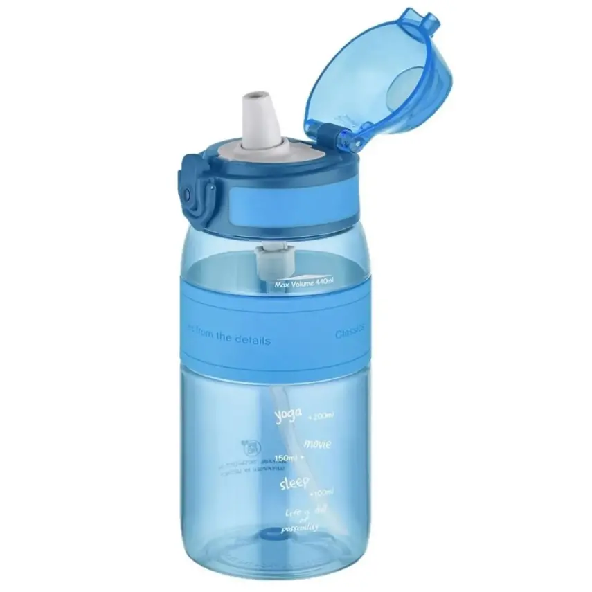 Uzspace Tritan Pipetli Suluk 440 ml Koyu Mavi - 2