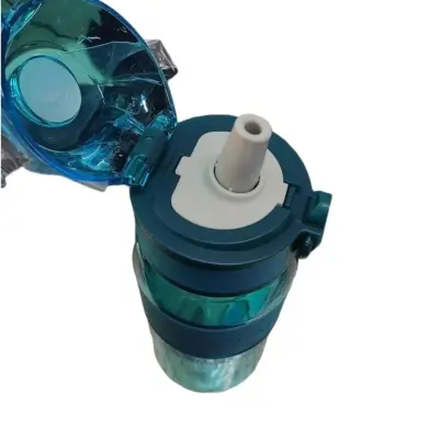 Uzspace Tritan Pipetli Suluk 440 ml Mavi - 2