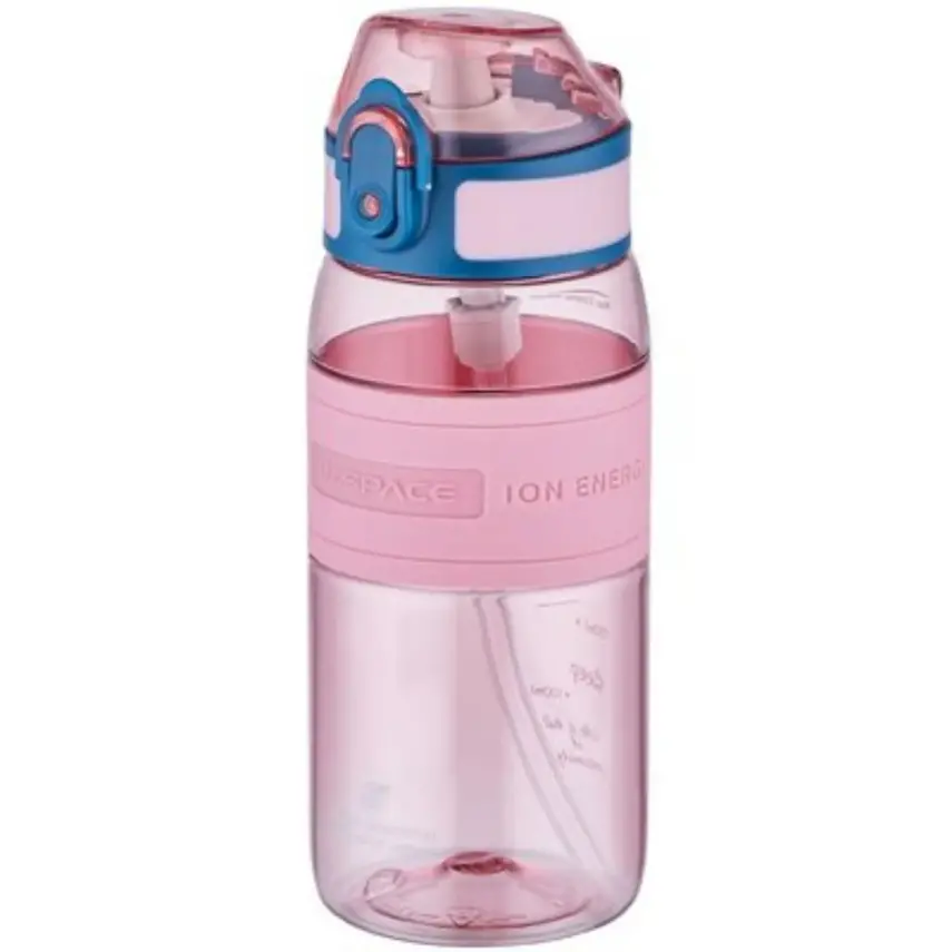 Uzspace Tritan Pipetli Suluk 440 ml Parlak Pembe - 1