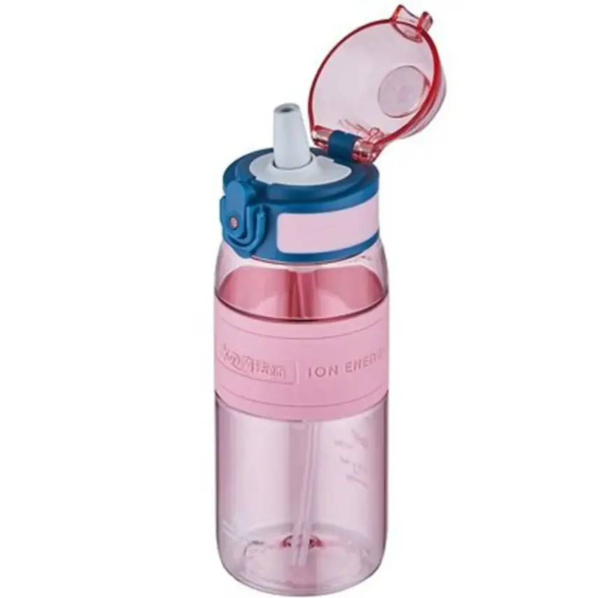 Uzspace Tritan Pipetli Suluk 600 ml Parlak Pembe - 3