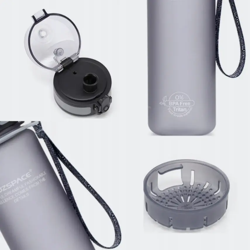 Uzspace Tritan Suluk 500 Ml Siyah-Beyaz - 5