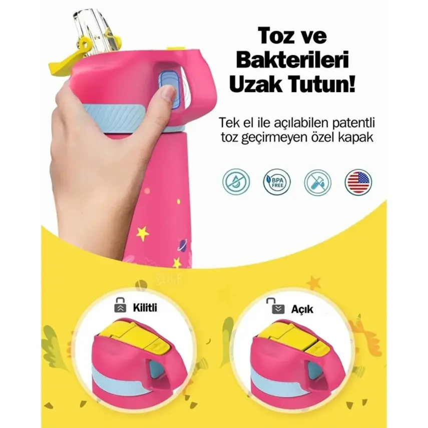 Vagonlife Çelik Termos 350 ml Pembe - 2