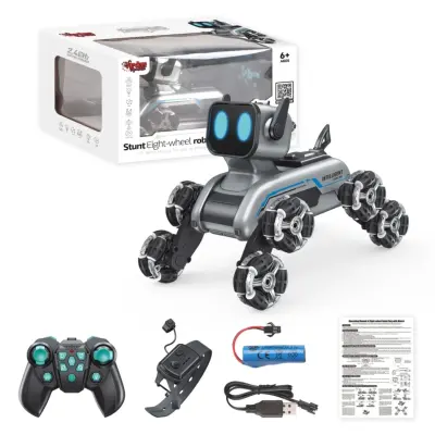 Vardem Bilekten Kontrol ve Uzaktan Kumandalı 8 Teker Buharlı 2.4G Şarjlı Köpek Araba