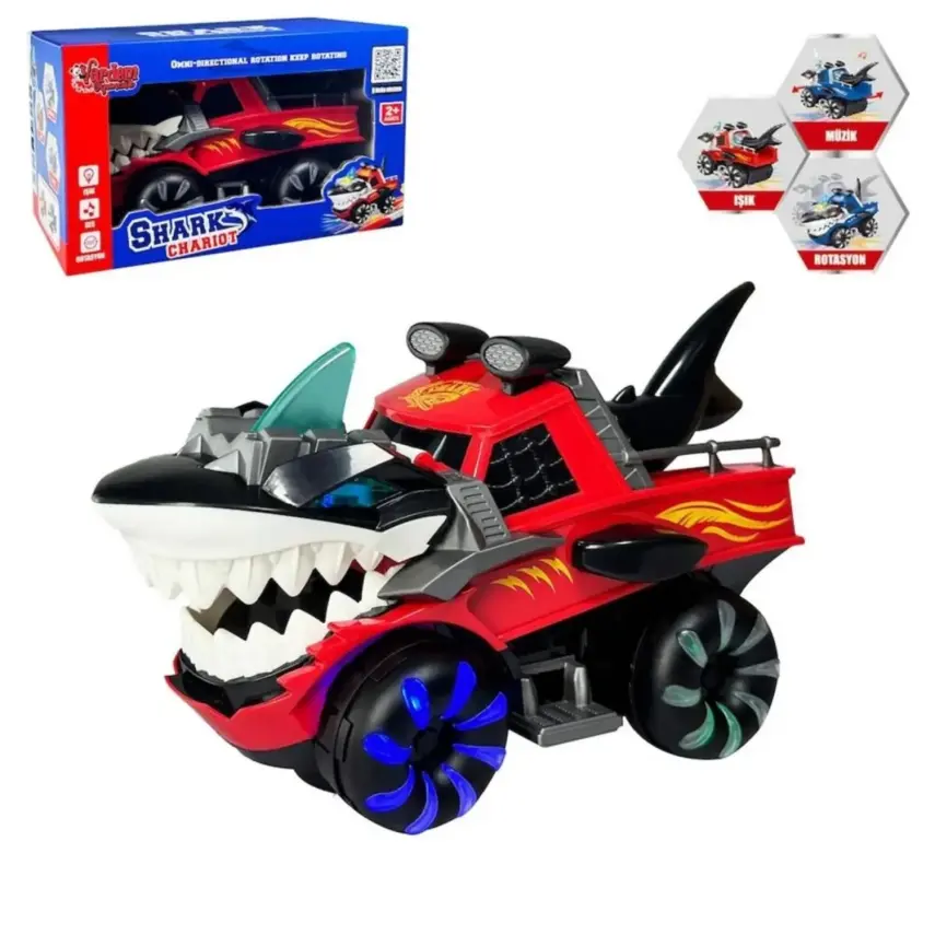 Vardem Işıklı Müzikli Hareketli Köpek Balığı Araba - 1