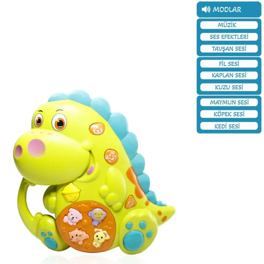 Vardem Işıklı ve Müzikli Dinozor Bebek Piyanosu - 1