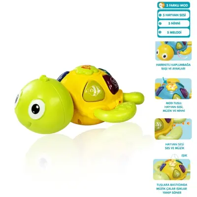 Vardem Işıklı ve Müzikli Kaplumbağa Bebek Piyanosu - 2