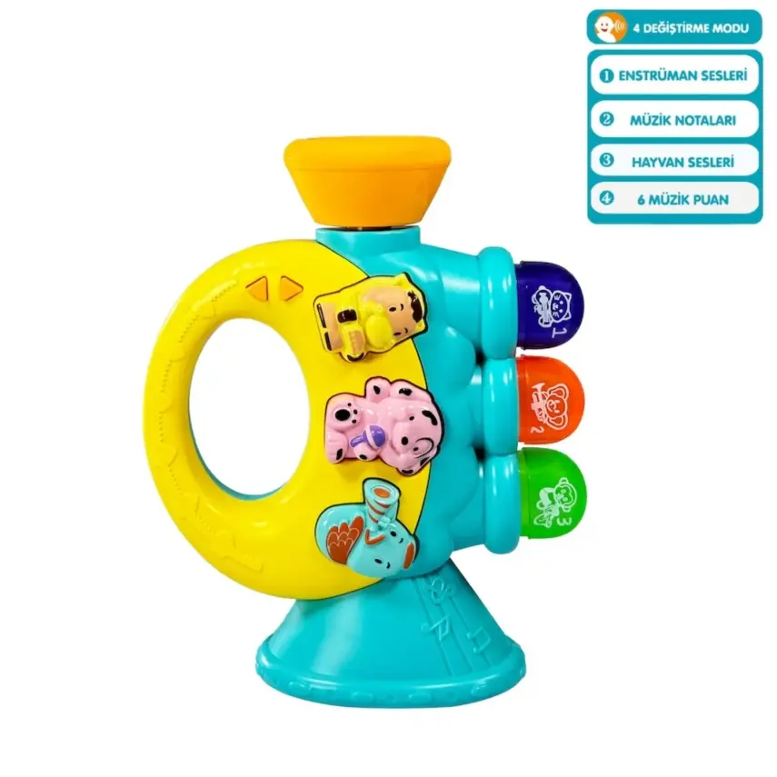 Vardem Işıklı ve Müzikli Trompet Bebek Piyanosu - 2