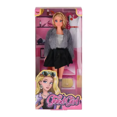 Vardem Kutulu 29Cm Kürk Ceketli Elbiseli Bebek