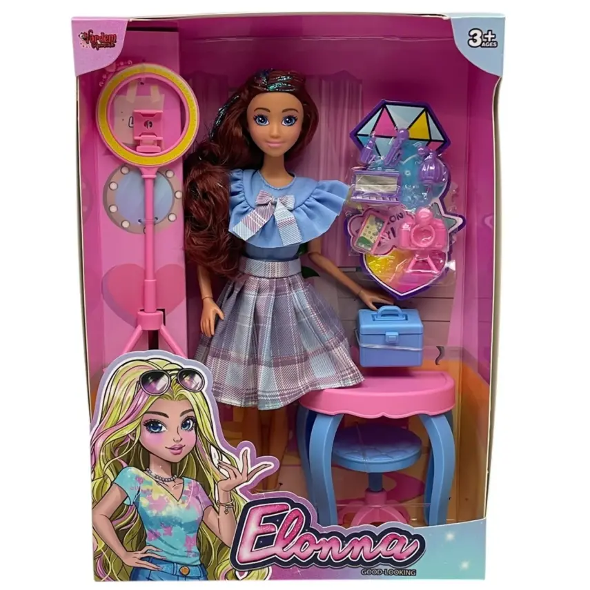 Vardem Kutulu Güzellik Masalı Çantalı Bebek Set 11,5 inç - 1