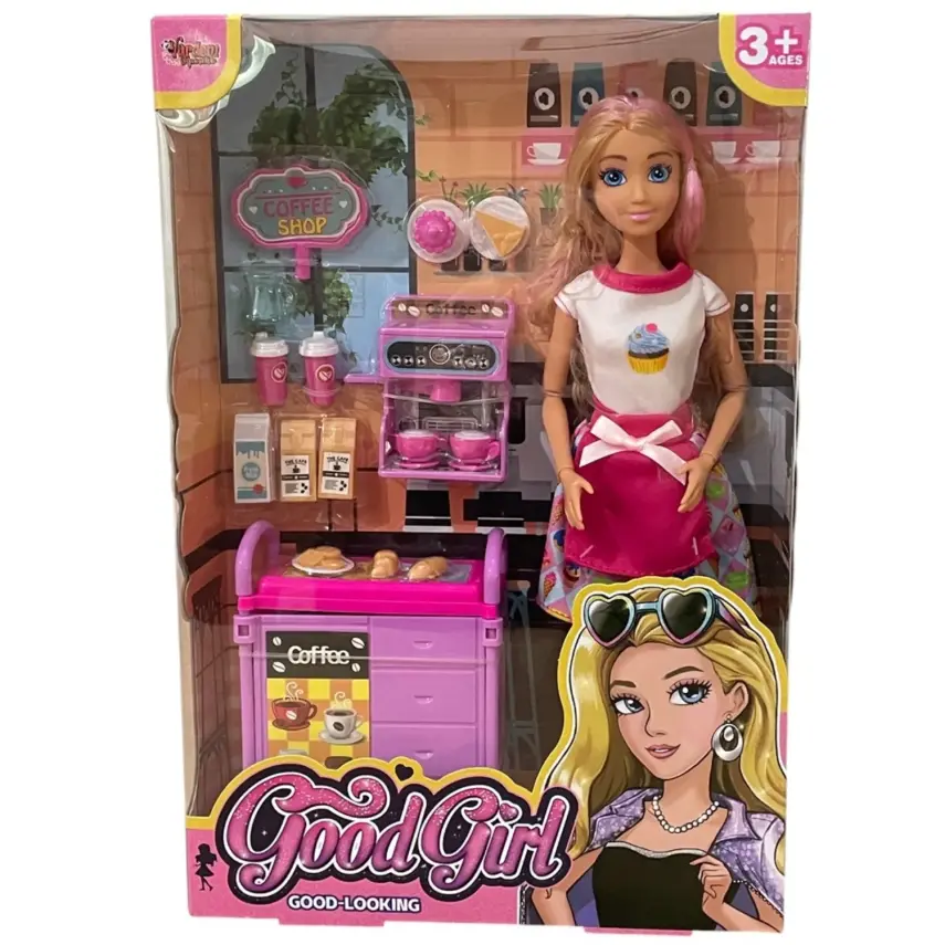 Vardem Kutulu Kafe İşleten Bebek Set 11,5 inç - 1