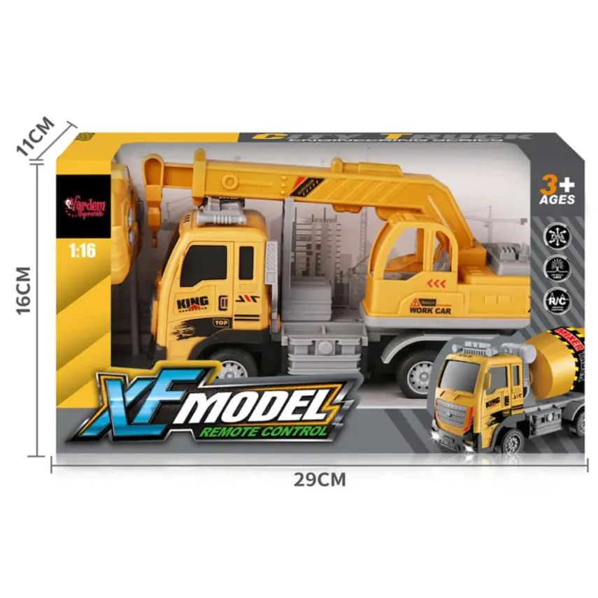 Vardem Kutulu Uzaktan Kumandalı Full Fonksiyon Şarjlı 1:16 XF Model İş Kamyonu - 4