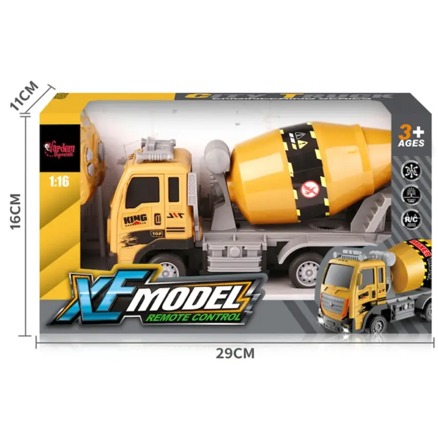 Vardem Kutulu Uzaktan Kumandalı Full Fonksiyon Şarjlı 1:16 XF Model İş Kamyonu - 6
