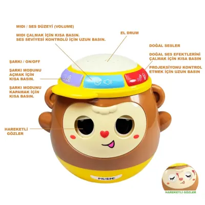 Vardem Maymun Projeksiyon 5IN1 Oyuncak - 7