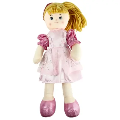 Vardem Parlak Elbiseli Bez Bebek 50 cm  - 1