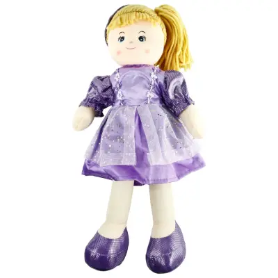 Vardem Parlak Elbiseli Bez Bebek 50 cm  - 6