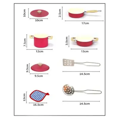 Vardem Pembe Emaye Tencere Tava Seti 8 Parça - 4