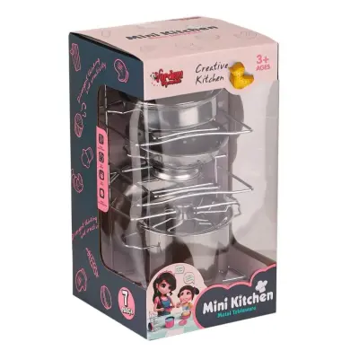 Vardem Raflı Çelik Tencere Tava Seti 8 Parça  - 4