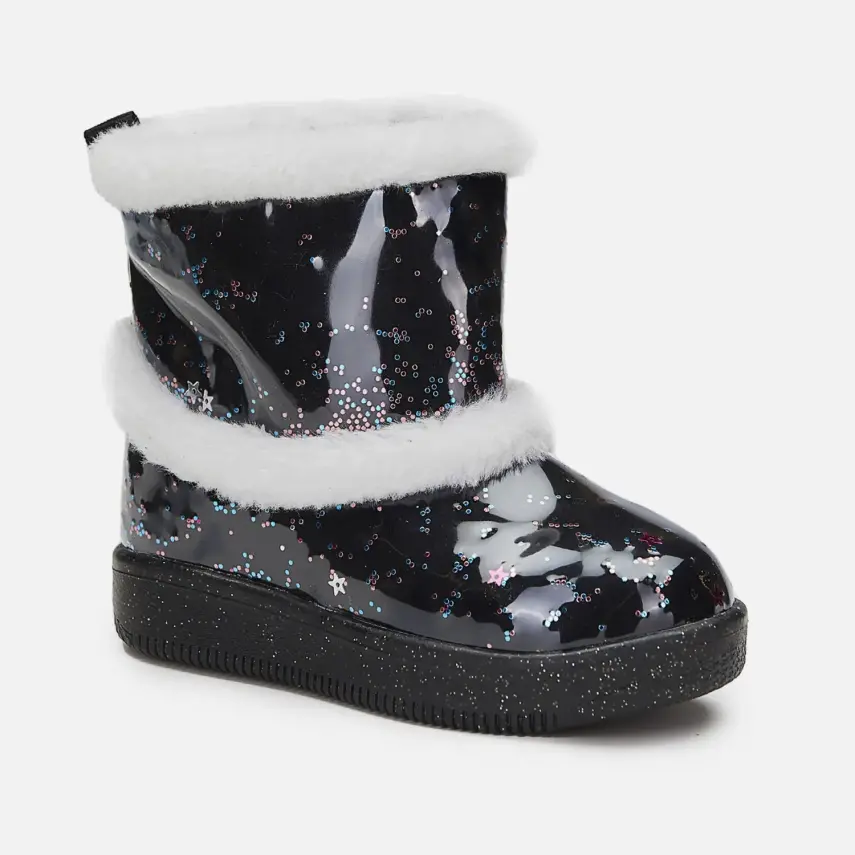 Vicco Comet Işıklı İçi Kürklü Kız Bebek Bot Siyah - 6