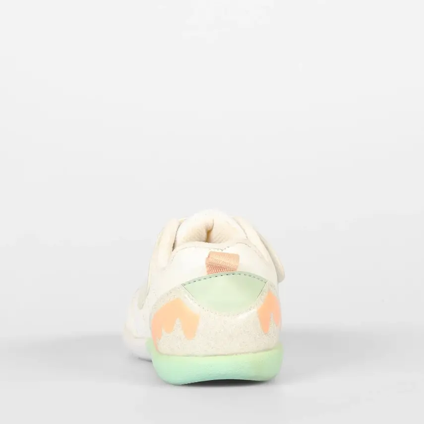 Vicco Donut Kız Bebek İlk Adım Spor Ayakkabı Phylon Beyaz - Pudra - 12