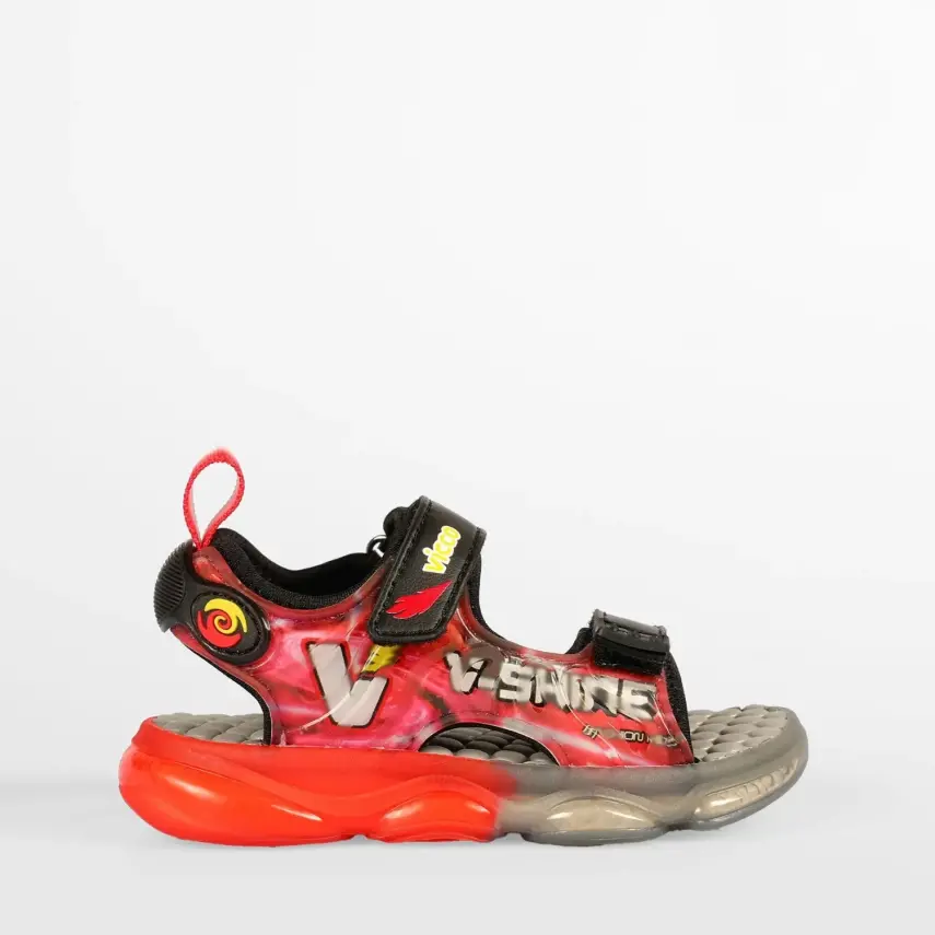 Vicco Felipe Erkek Bebek Sandalet Işıklı Phylon Siyah - 1