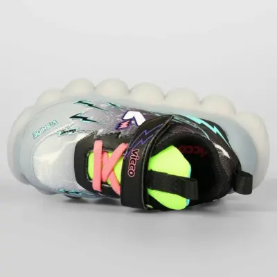 Vicco Flash Ayakkabı Spor Patik Işıklı Phylon Siyah - 2