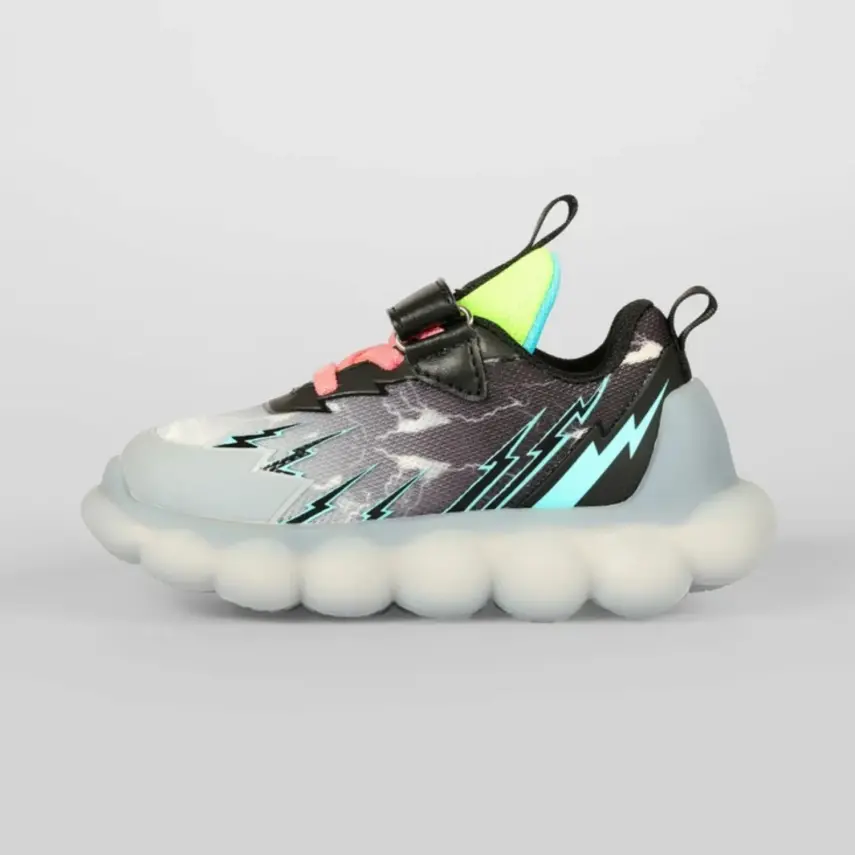 Vicco Flash Ayakkabı Spor Patik Işıklı Phylon Siyah - 4