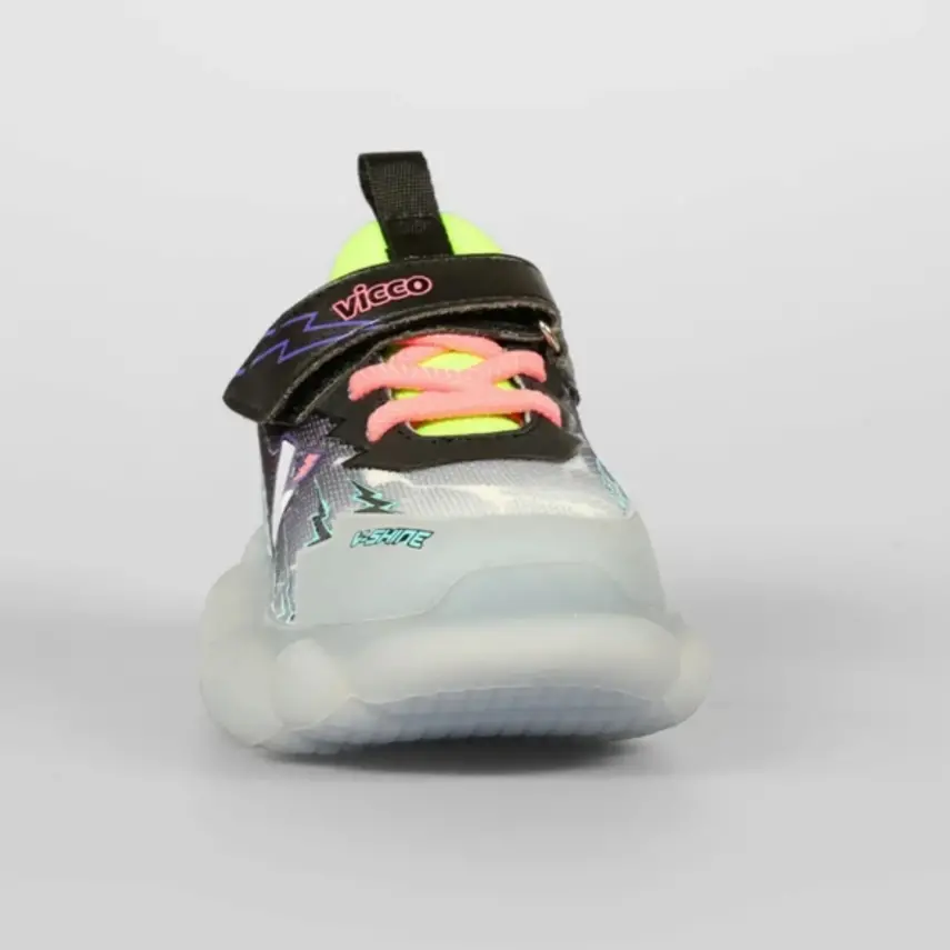 Vicco Flash Ayakkabı Spor Patik Işıklı Phylon Siyah - 3