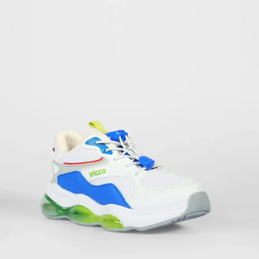 Vicco Hoshi Erkek Bebek Spor Ayakkabı Filet Phylon Beyaz - Saks - 4