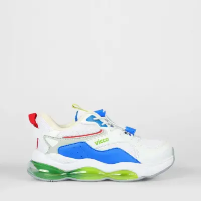 Vicco Hoshi Erkek Bebek Spor Ayakkabı Filet Phylon Beyaz - Saks