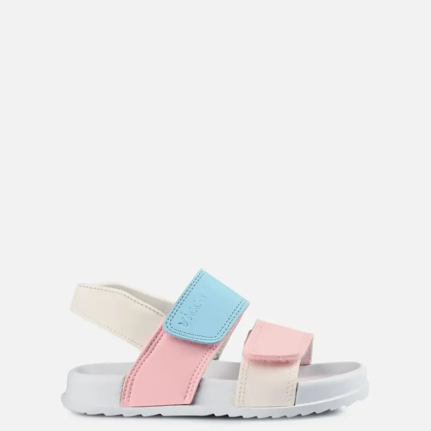 Vicco Krixi Kız Bebek Patik Sandalet Phylon Beyaz - Pembe - 1