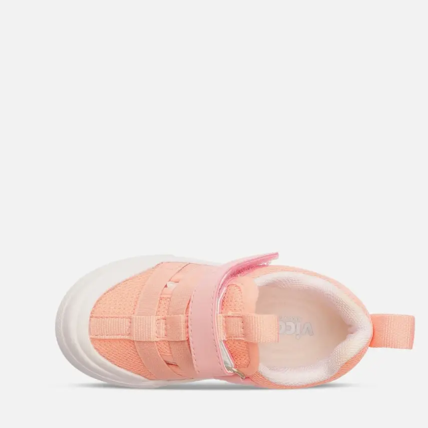 Vicco Momo Kız Çocuk Ayakkabı Patik Işıklı Pudra - 3