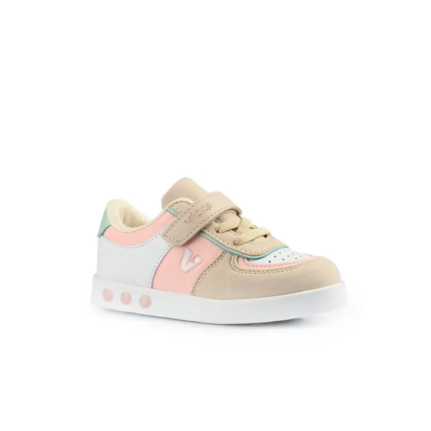 Vicco Sam Çocuk Ayakkabısı Spor Işıklı Pudra - 1