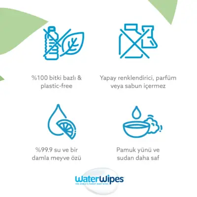 WaterWipes Bio Islak Mendil 4x60lı - 11