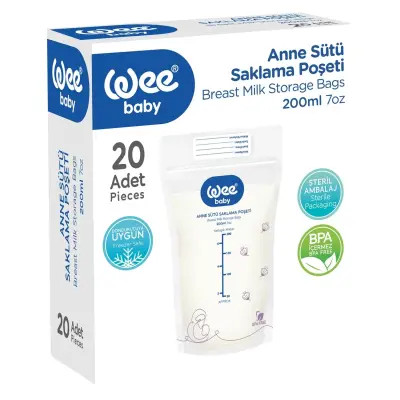 Wee Baby Anne Sütü Saklama Poşeti 20li