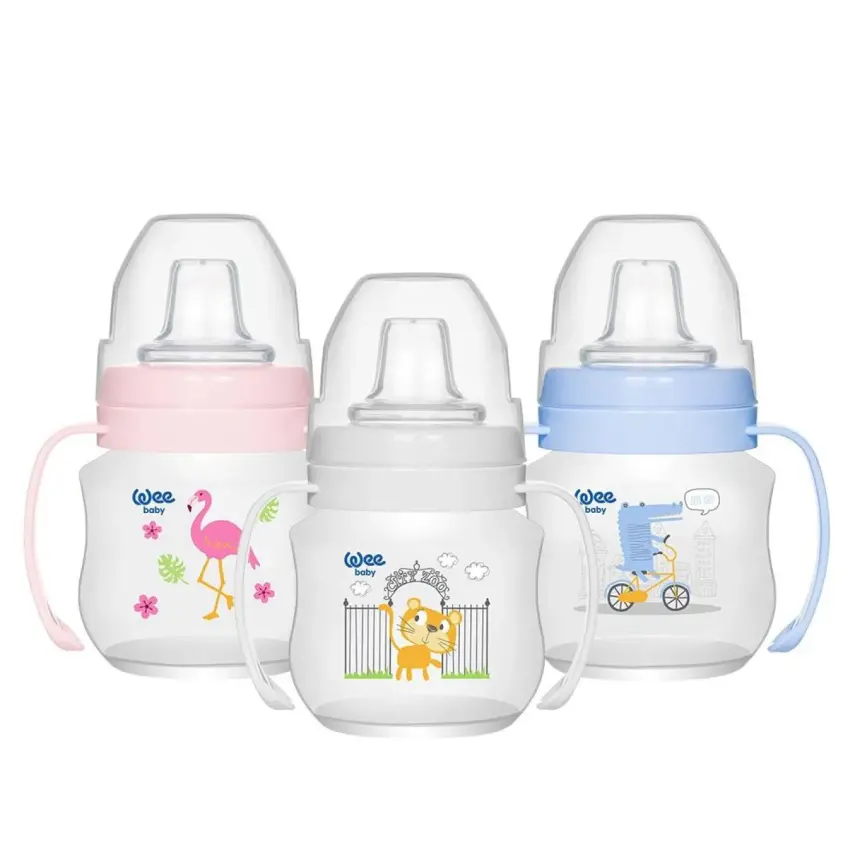 Wee Baby Antikolik Akıtmaz Kulplu PP Bardak 125 ml - 1