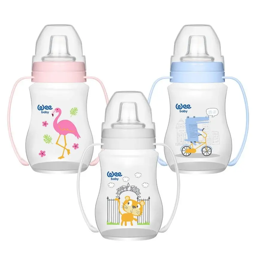 Wee Baby Antikolik Akıtmaz Kulplu PP Bardak 250 ml - 1