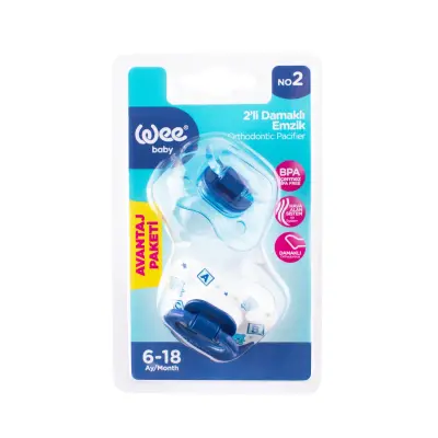 Wee Baby Damaklı Emzik 2li 6-18 Ay - 2