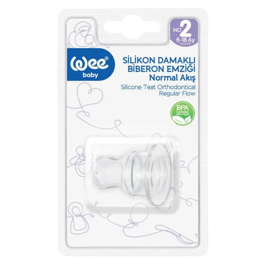 Wee Baby Damaklı Silikon Biberon Emziği 6+ Ay - 2