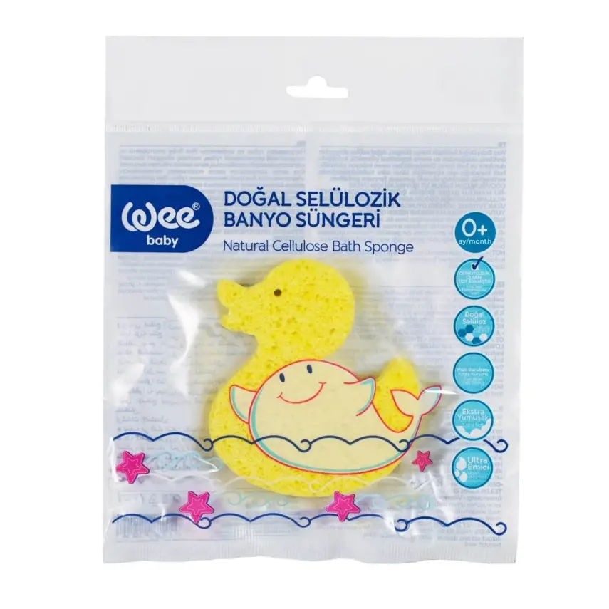 Wee Baby Doğal Selülozik Bebek Banyo Süngeri - 4