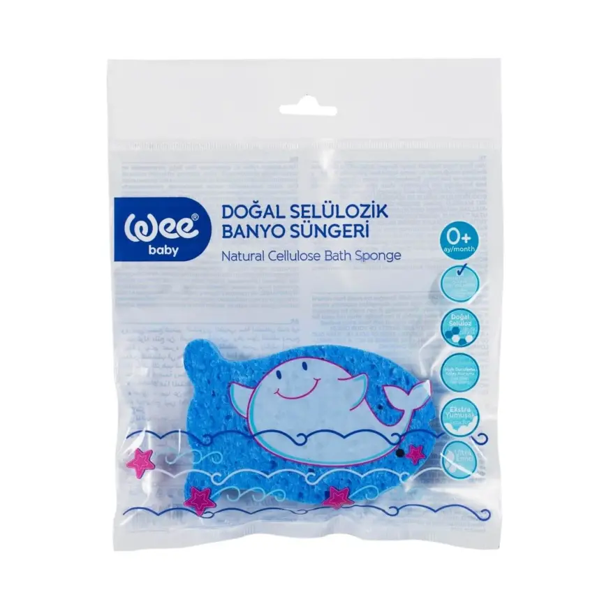 Wee Baby Doğal Selülozik Bebek Banyo Süngeri - 3