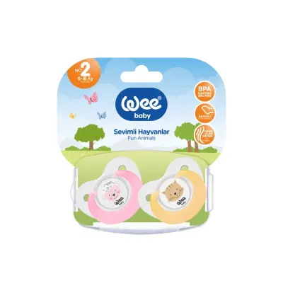 Wee Baby Emzik 2li Sevimli Hayvanlar No:2 - 12