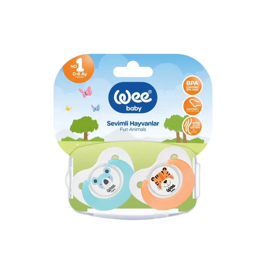 Wee Baby Emzik 2li Sevimli Hayvanlar No:2 - 3