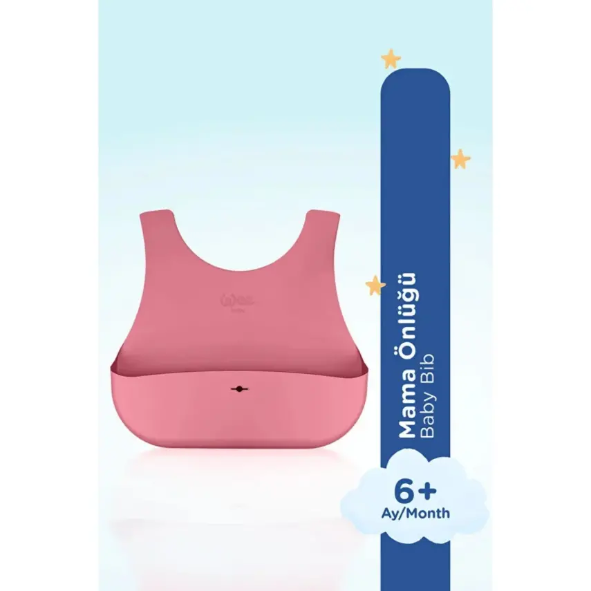 Wee Baby Nanninom Silikon Mama Önlüğü Pembe - 2