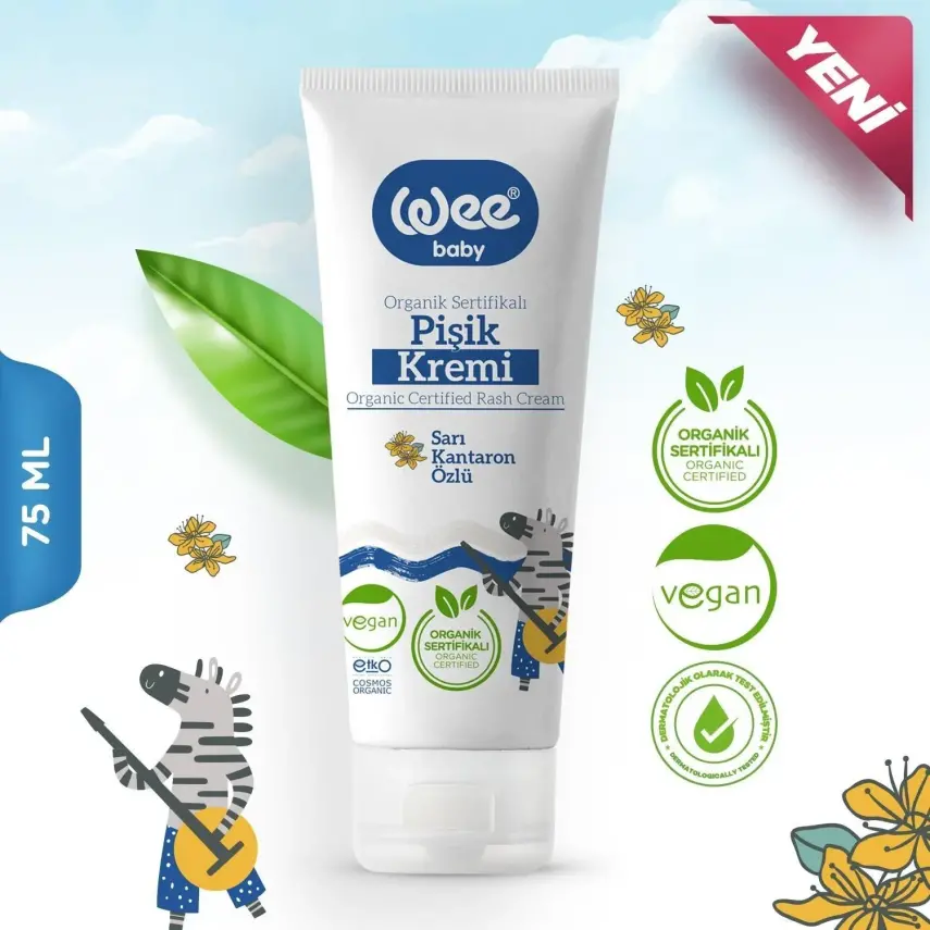 Wee Baby Organik Sertifikalı Pişik Kremi 75 ml - 1