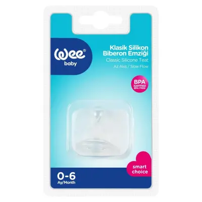 Wee Baby Yuvarlak Uçlu Silikon Biberon Emziği 0+ Ay - 3