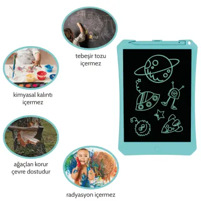 Wicue LCD Dijital Çizim Tableti 11" Mavi - 11