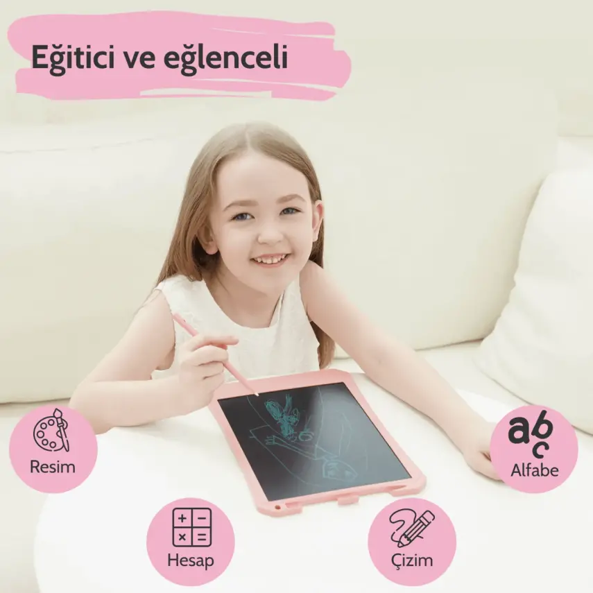 Wicue LCD Dijital Çizim Tableti 11" Pembe - 9