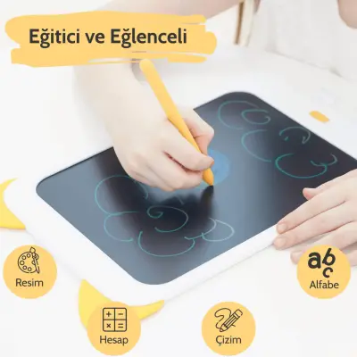 Wicue LCD Dijital Çizim Tableti Renkli 10'' Sarı - 6