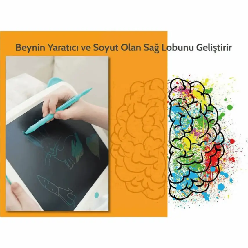 Wicue LCD Dijital Çizim Tableti Renkli 12'' Mavi - 4